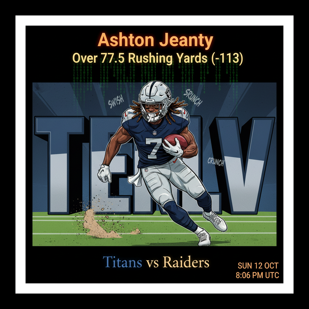 AI-generated detailed analysis visual for Ashton Jeanty showing key statistics and insights
