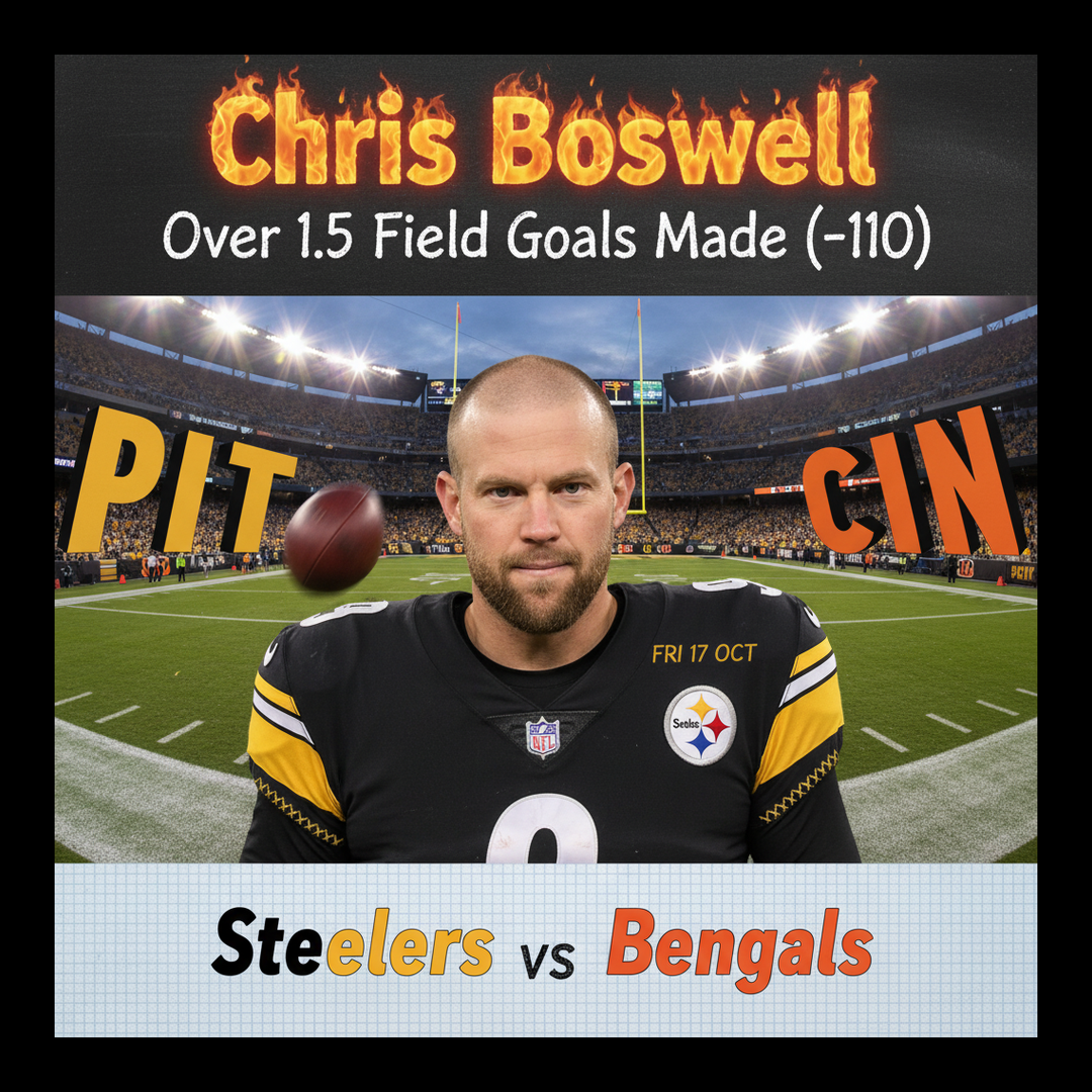 AI-generated detailed analysis visual for Chris Boswell showing key statistics and insights