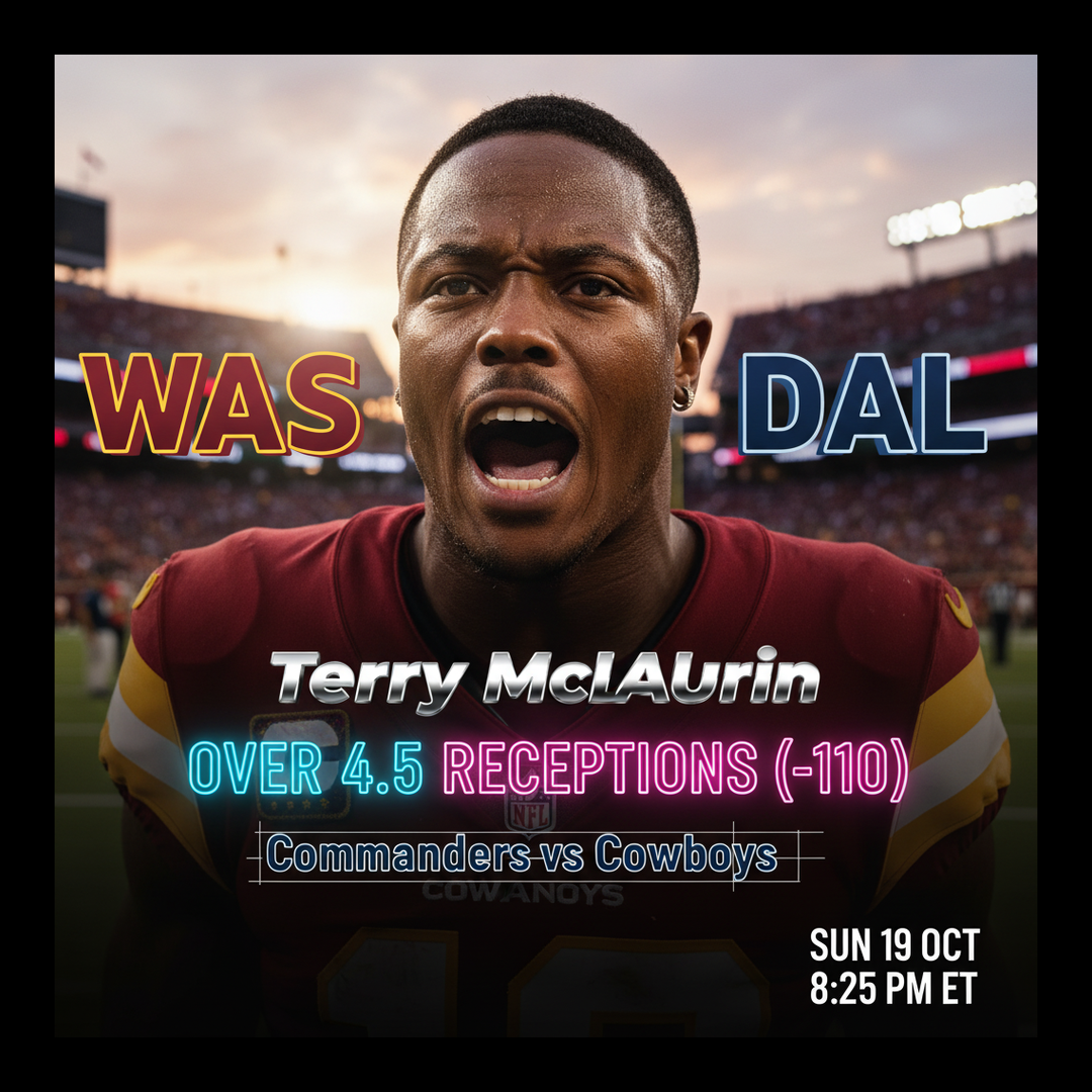 AI-generated detailed analysis visual for Terry McLaurin showing key statistics and insights