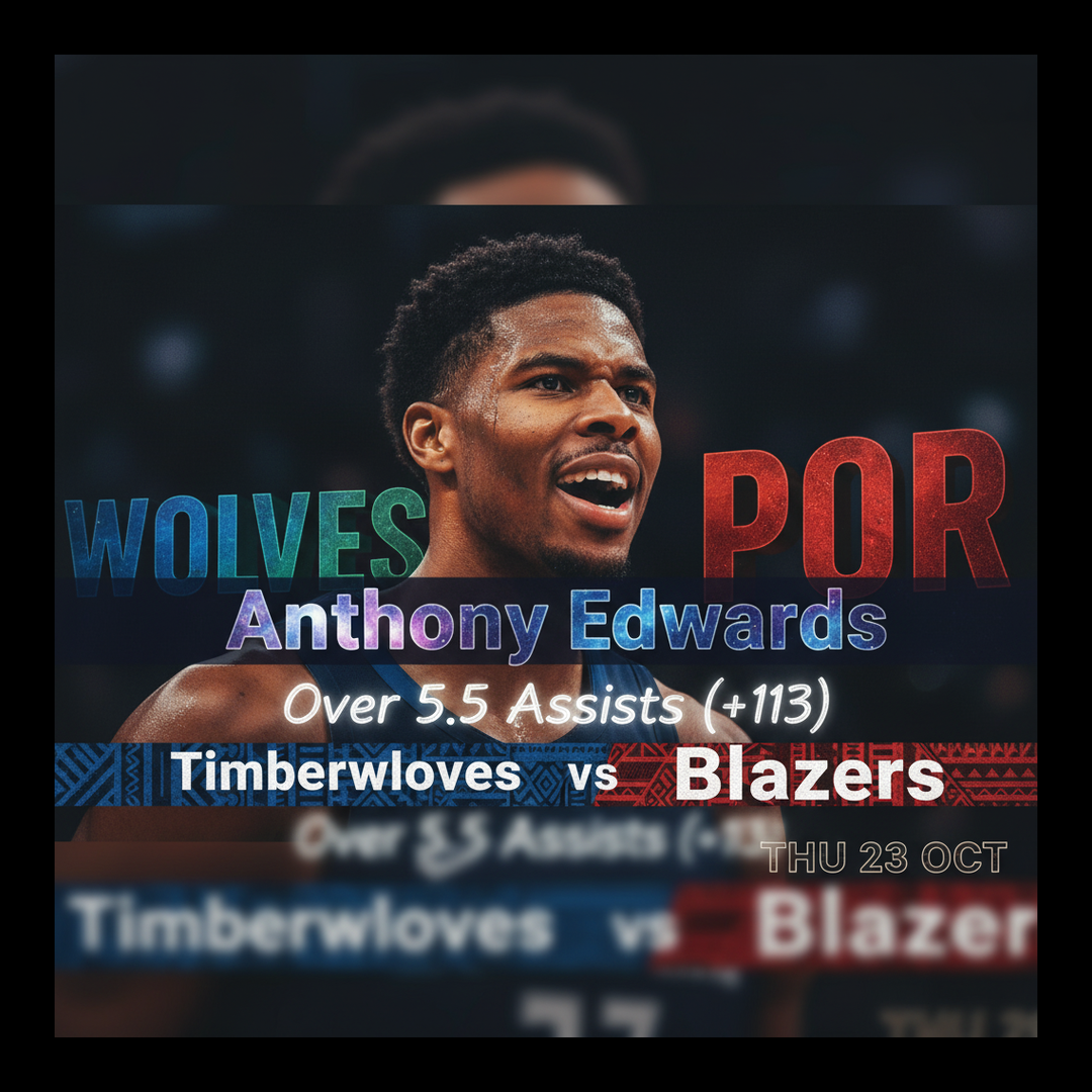 AI-generated detailed analysis visual for Anthony Edwards showing key statistics and insights