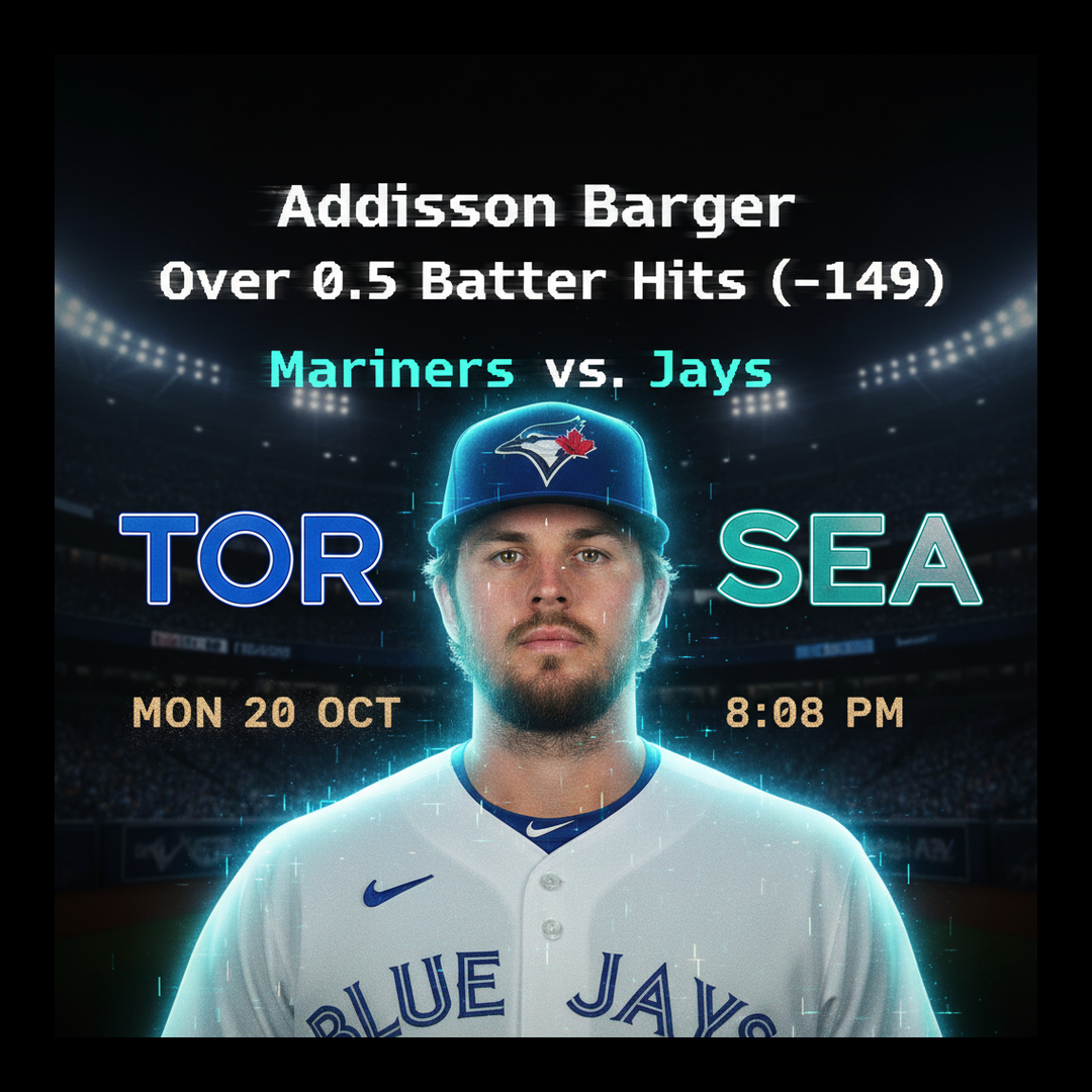 AI-generated detailed analysis visual for Addison Barger showing key statistics and insights