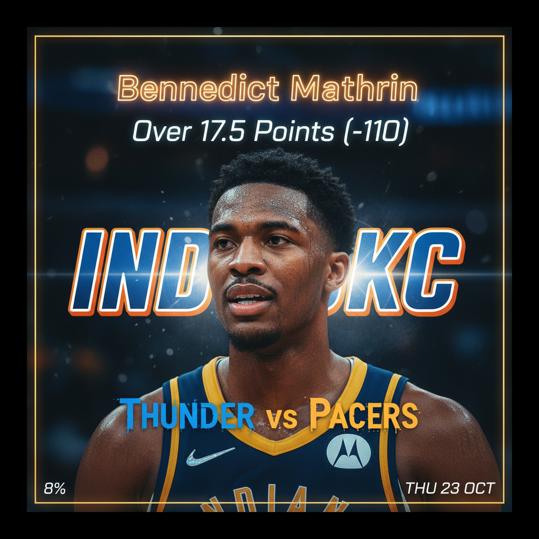 AI-generated detailed analysis visual for Bennedict Mathurin showing key statistics and insights