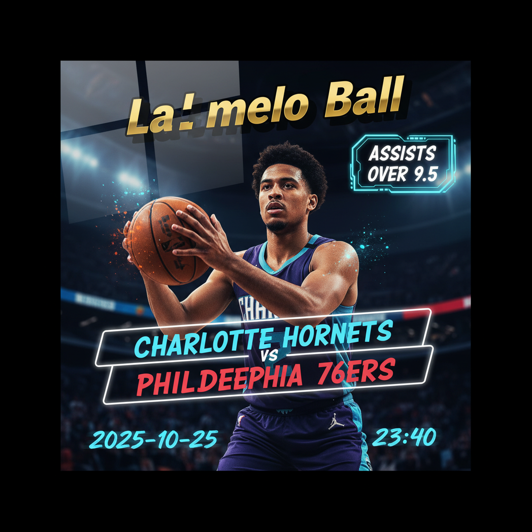 AI-generated detailed analysis visual for LaMelo Ball showing key statistics and insights