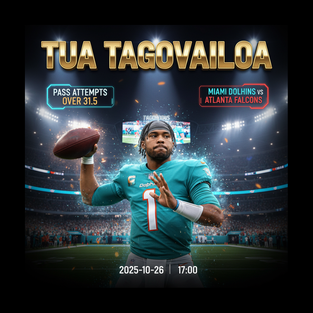 AI-generated detailed analysis visual for Tua Tagovailoa showing key statistics and insights