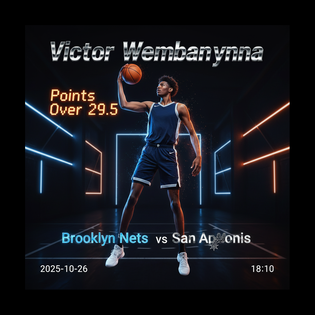 AI-generated detailed analysis visual for Victor Wembanyama showing key statistics and insights
