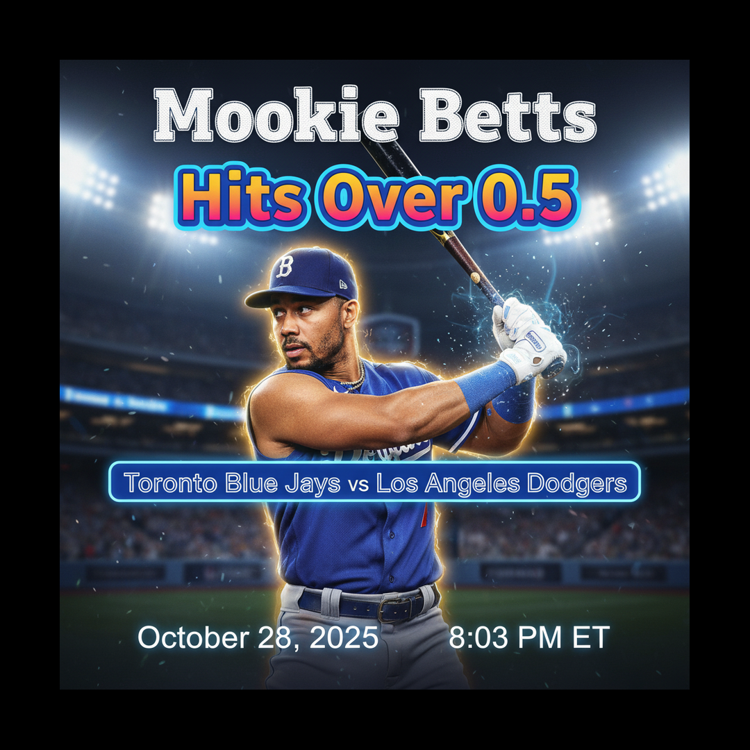 AI-generated detailed analysis visual for Mookie Betts showing key statistics and insights