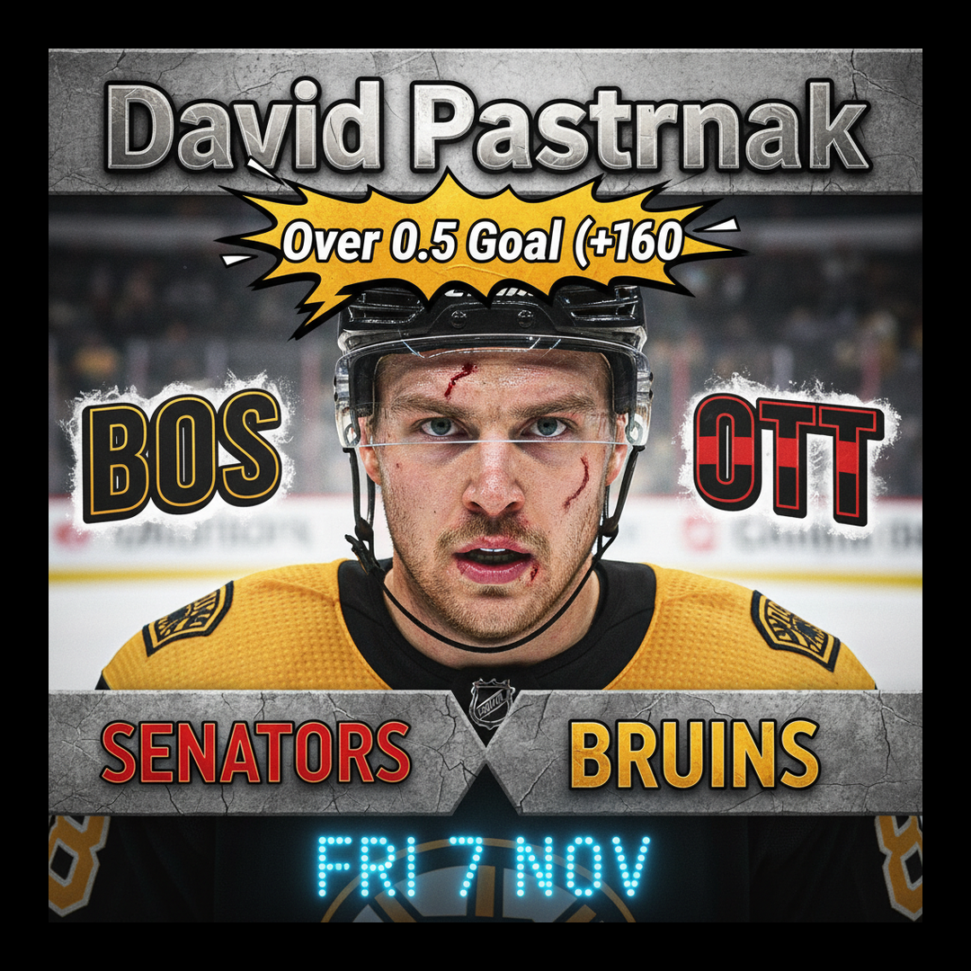 AI-generated detailed analysis visual for David Pastrnak showing key statistics and insights