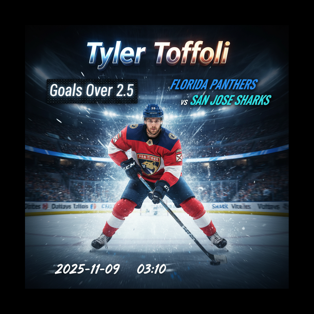 AI-generated detailed analysis visual for Tyler Toffoli showing key statistics and insights