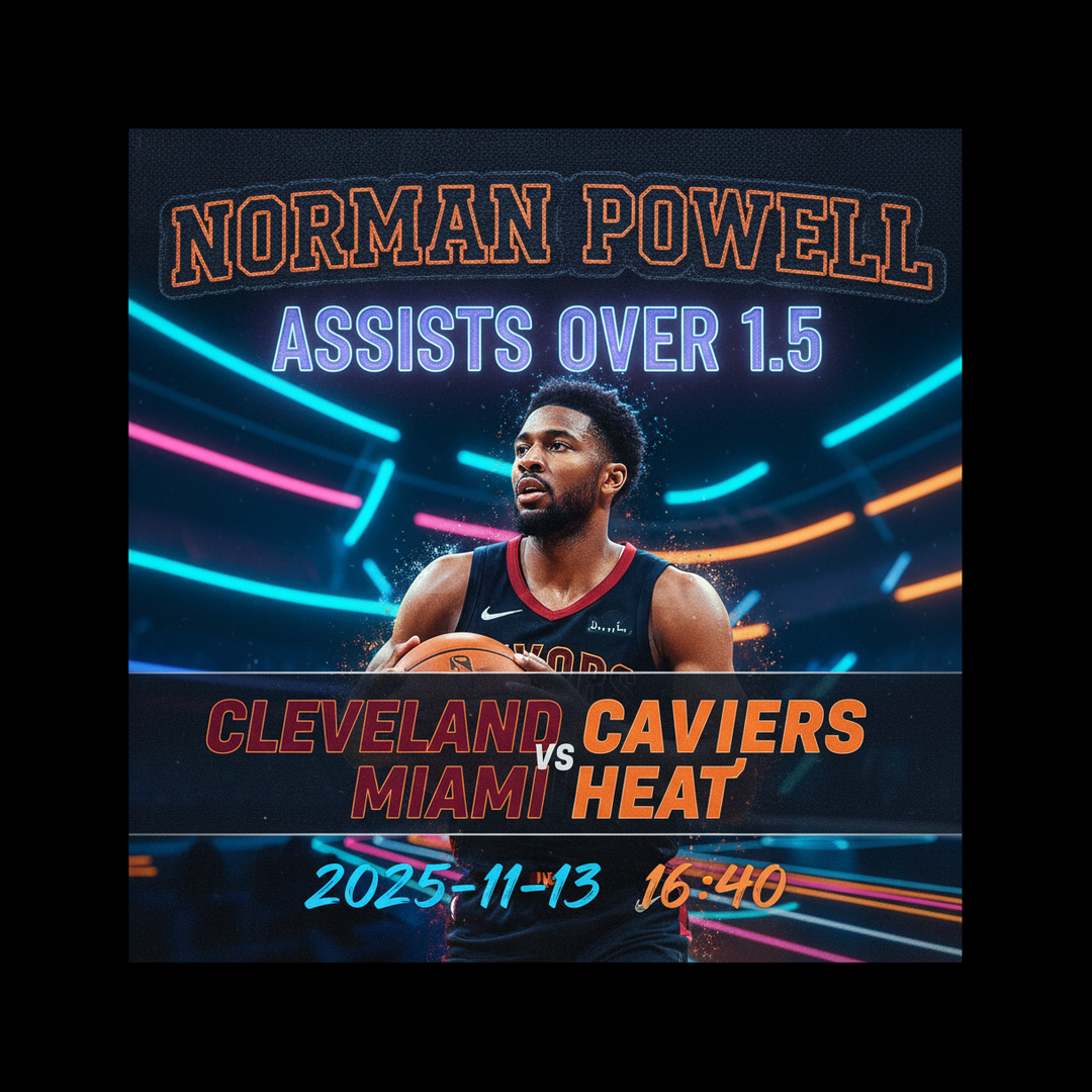 AI-generated detailed analysis visual for Norman Powell showing key statistics and insights