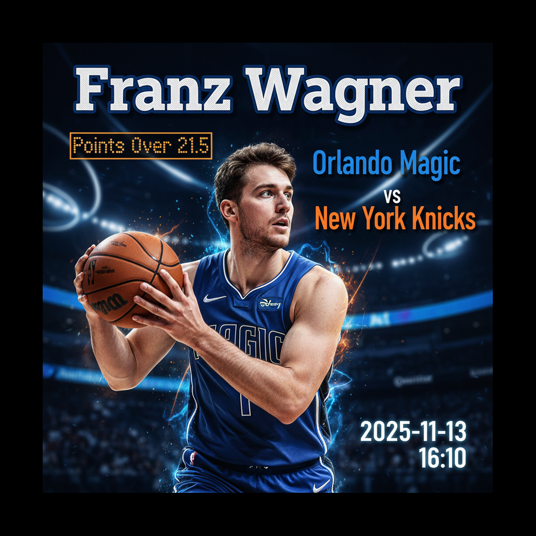 AI-generated detailed analysis visual for Franz Wagner showing key statistics and insights