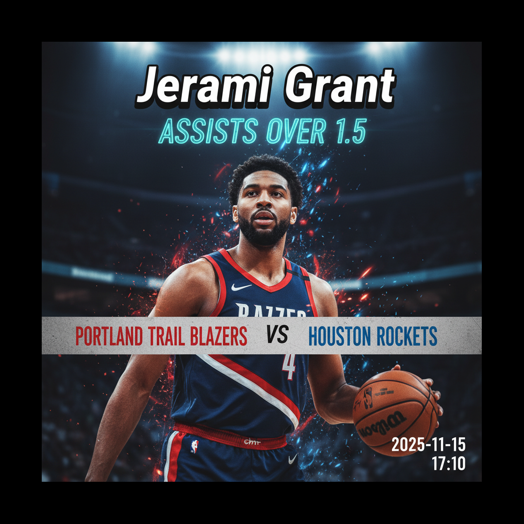 AI-generated detailed analysis visual for Jerami Grant showing key statistics and insights