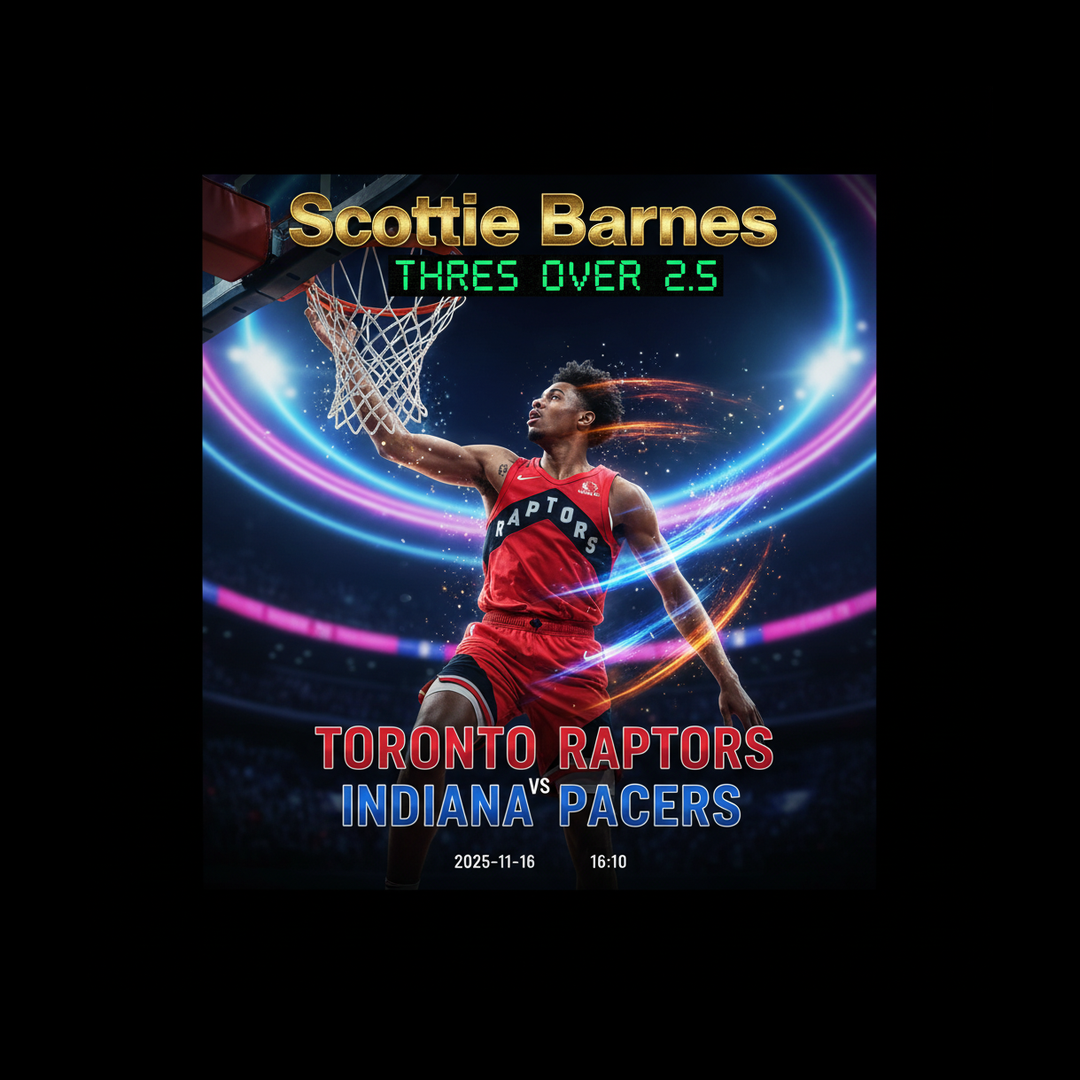 AI-generated detailed analysis visual for Scottie Barnes showing key statistics and insights