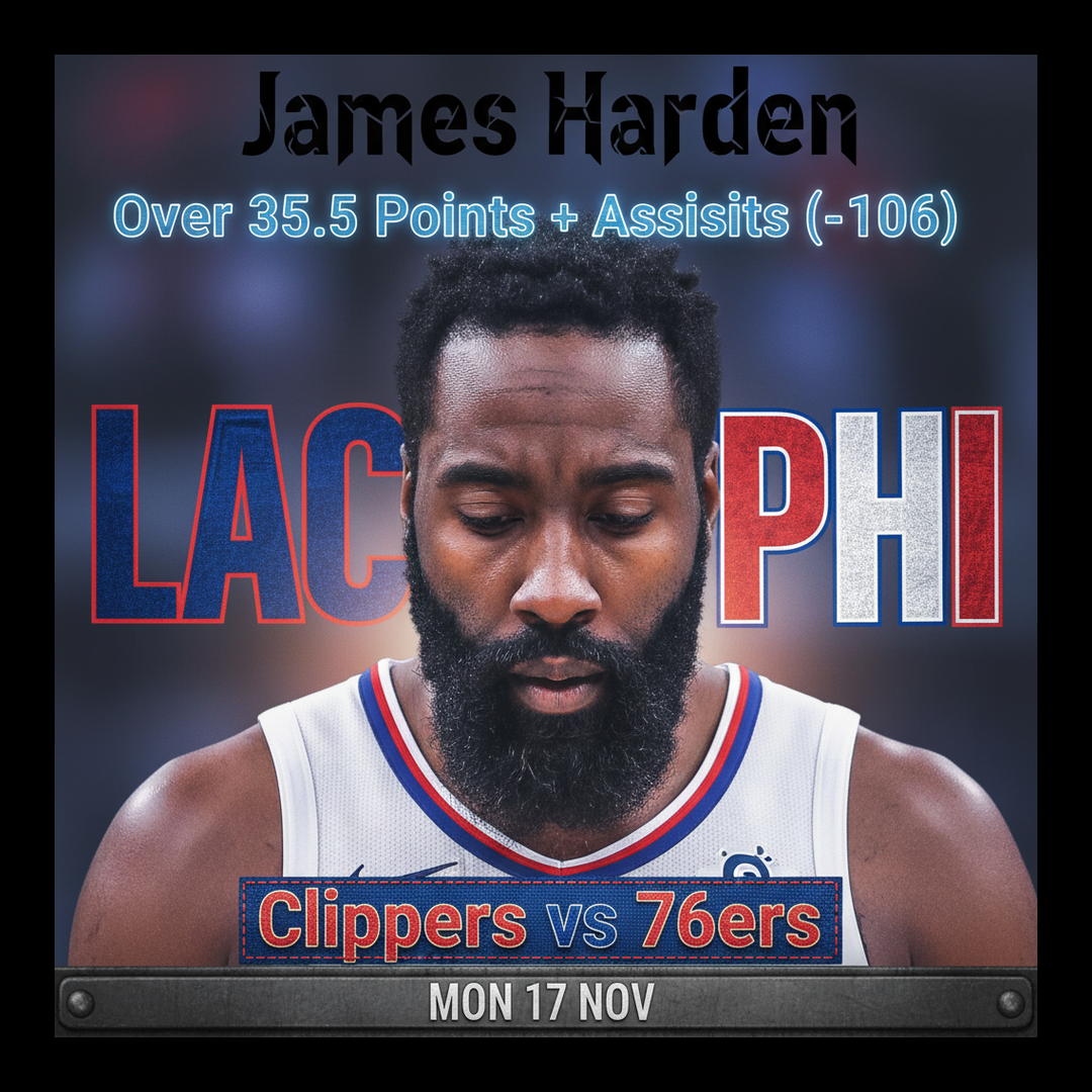 AI-generated detailed analysis visual for James Harden showing key statistics and insights