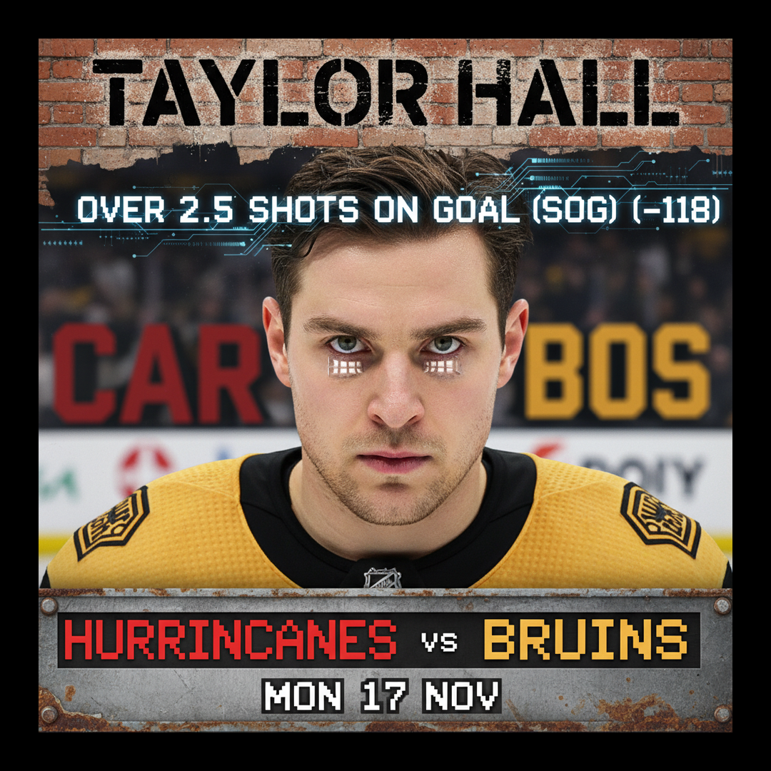 AI-generated detailed analysis visual for Taylor Hall showing key statistics and insights