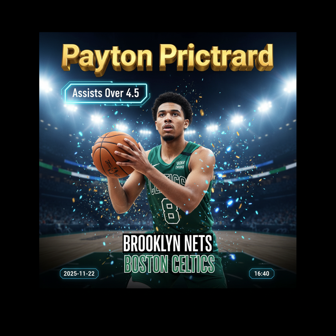 AI-generated detailed analysis visual for Payton Pritchard showing key statistics and insights