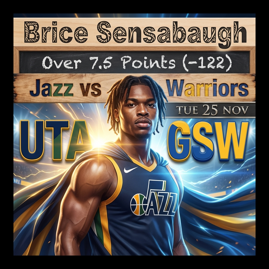 AI-generated detailed analysis visual for Brice Sensabaugh showing key statistics and insights
