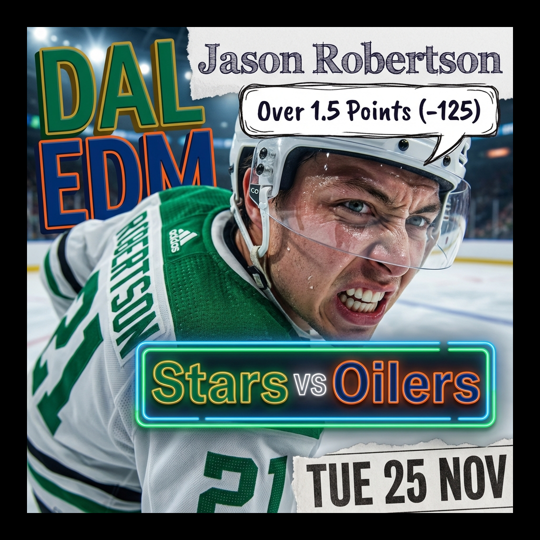 AI-generated detailed analysis visual for Jason Robertson showing key statistics and insights