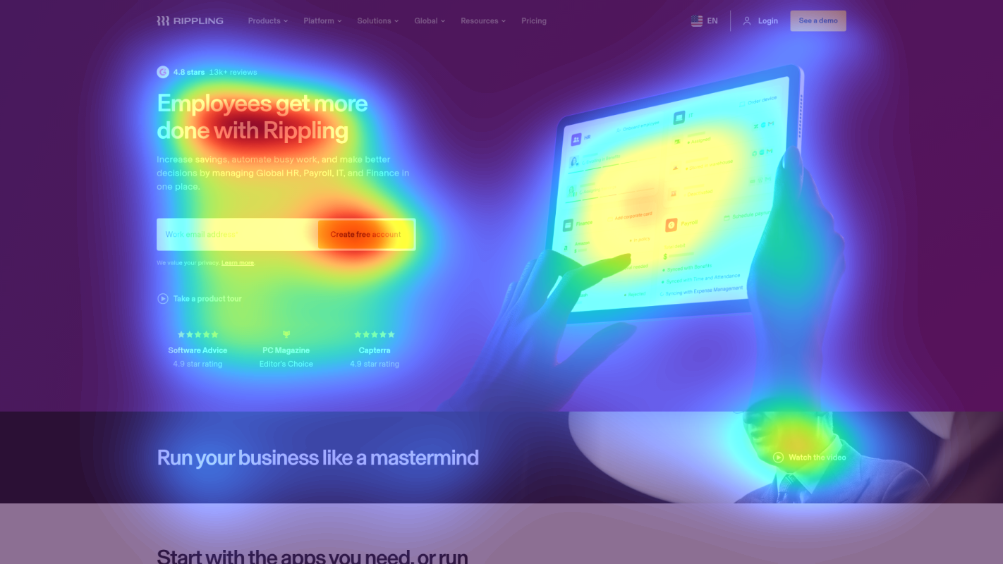 Attention heatmap section 1