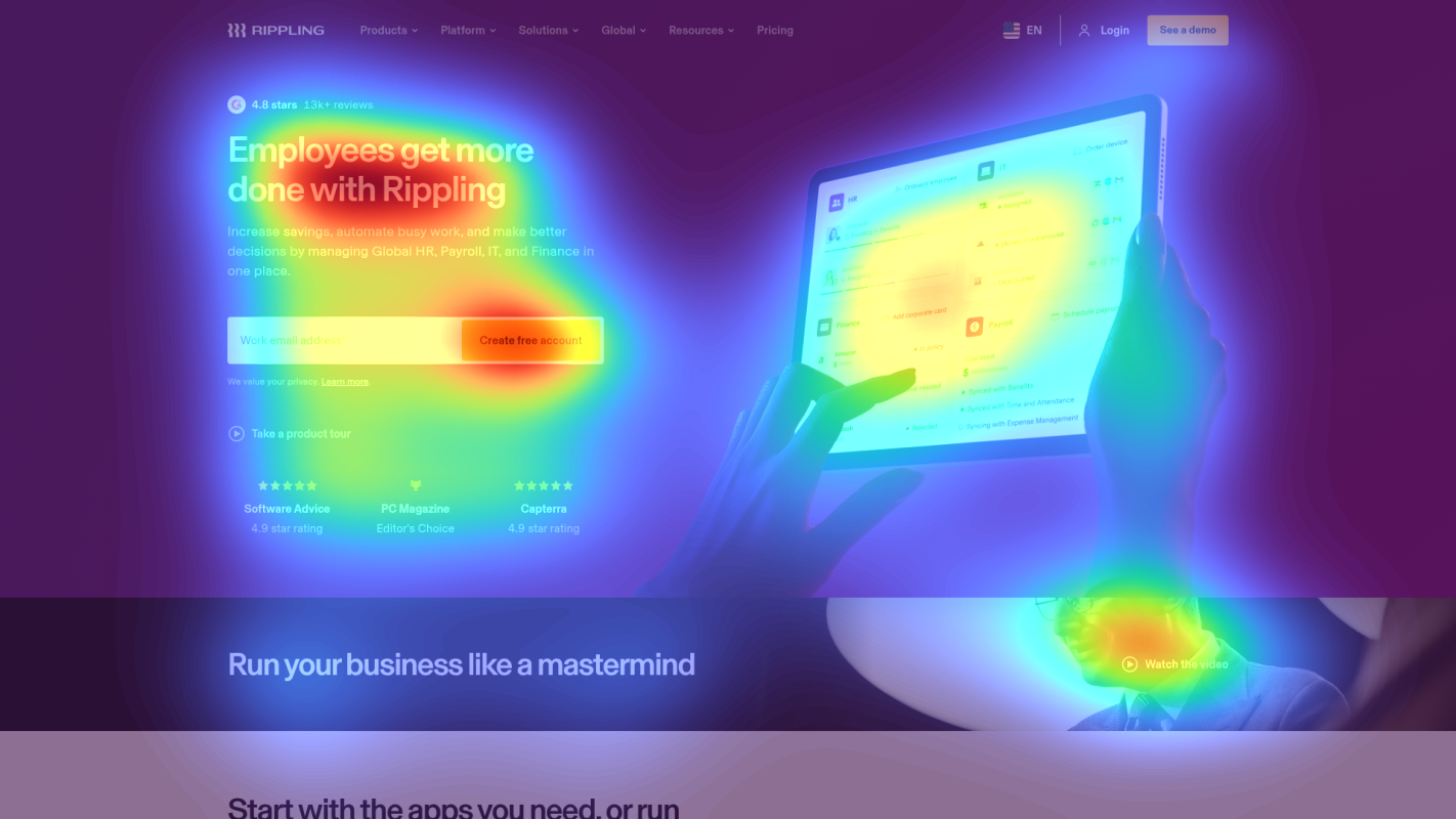 Attention heatmap section 1