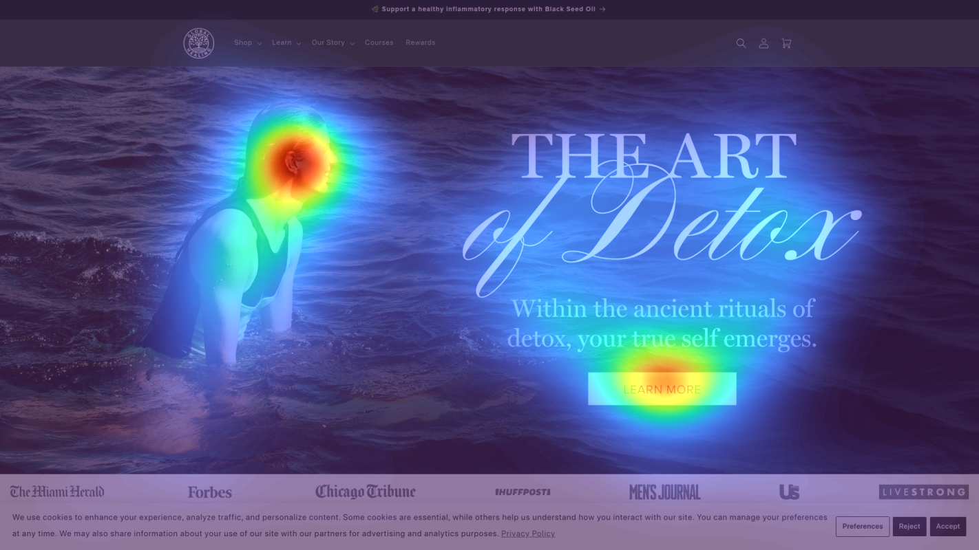 Attention heatmap section 1