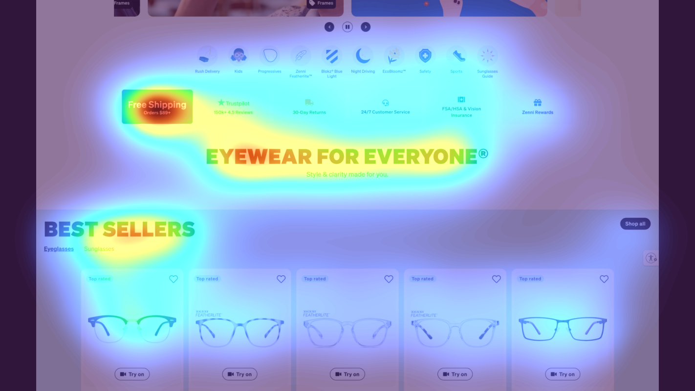 Attention heatmap section 1