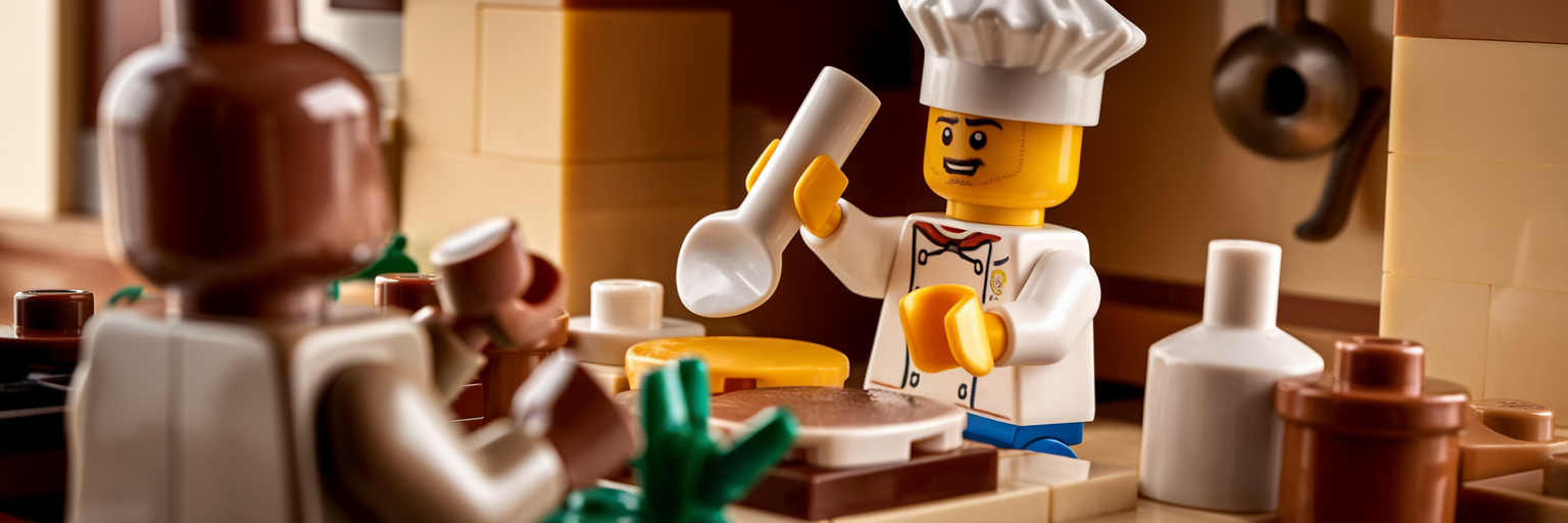 Créer un gros plan d'un chef LEGO