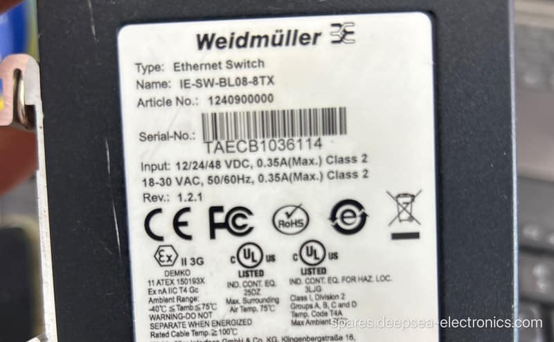 IE-SW-BL08-8TX 1240900000 — Weidmüller