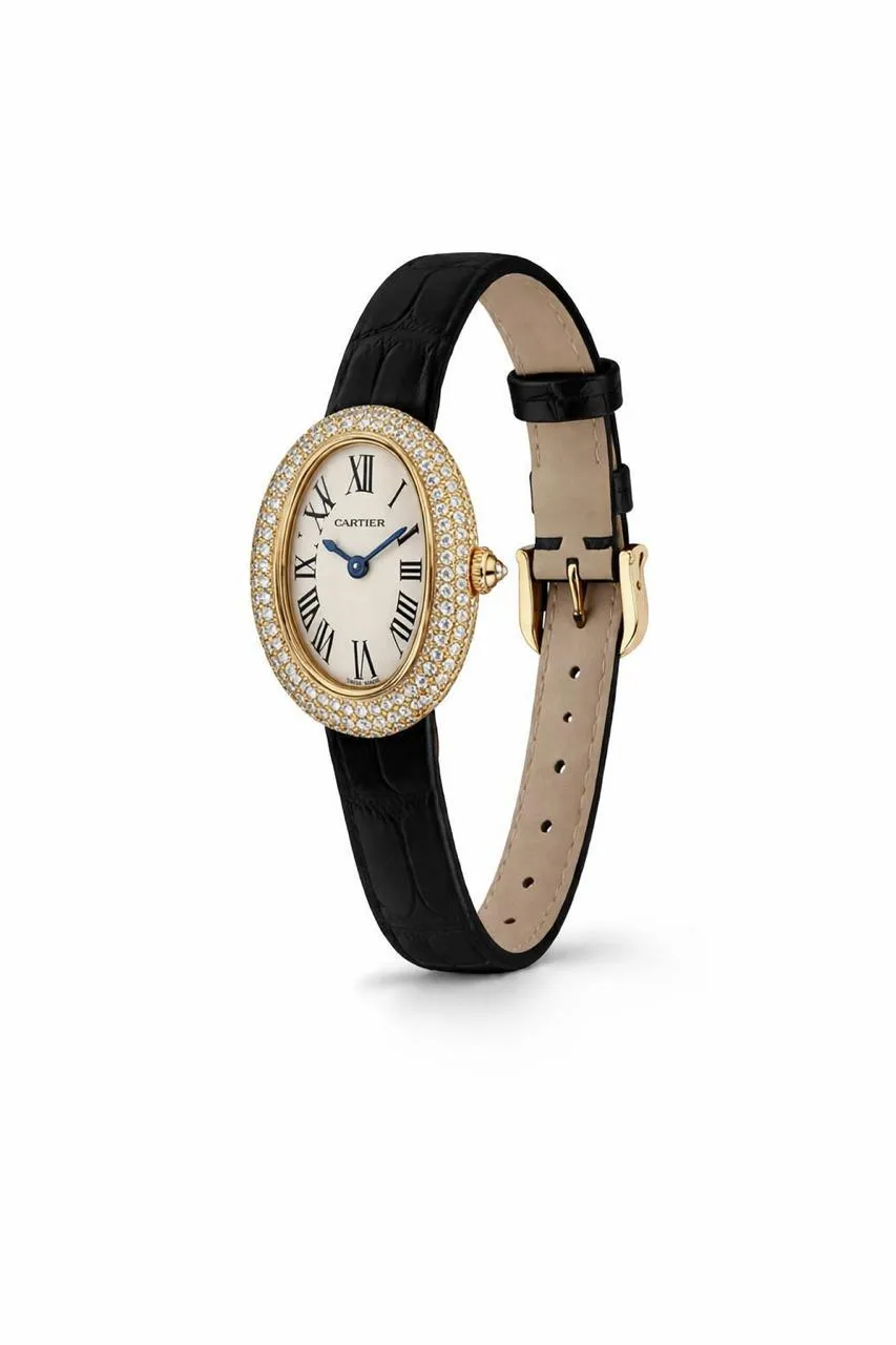 Cartier Baignoire Ladies Watch Crystal - ساعة كارتييه بينوار النسائية كريستال