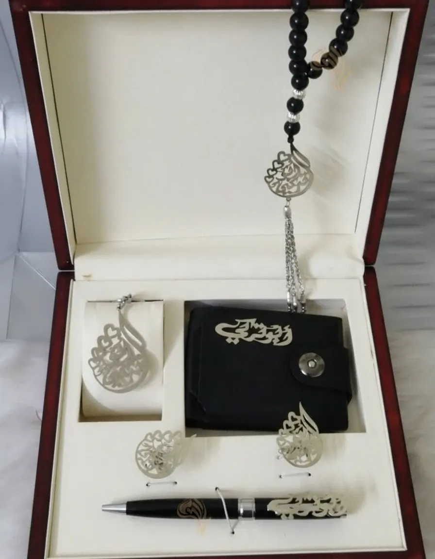 طقم رجالي فاخر مطلي فضة 925