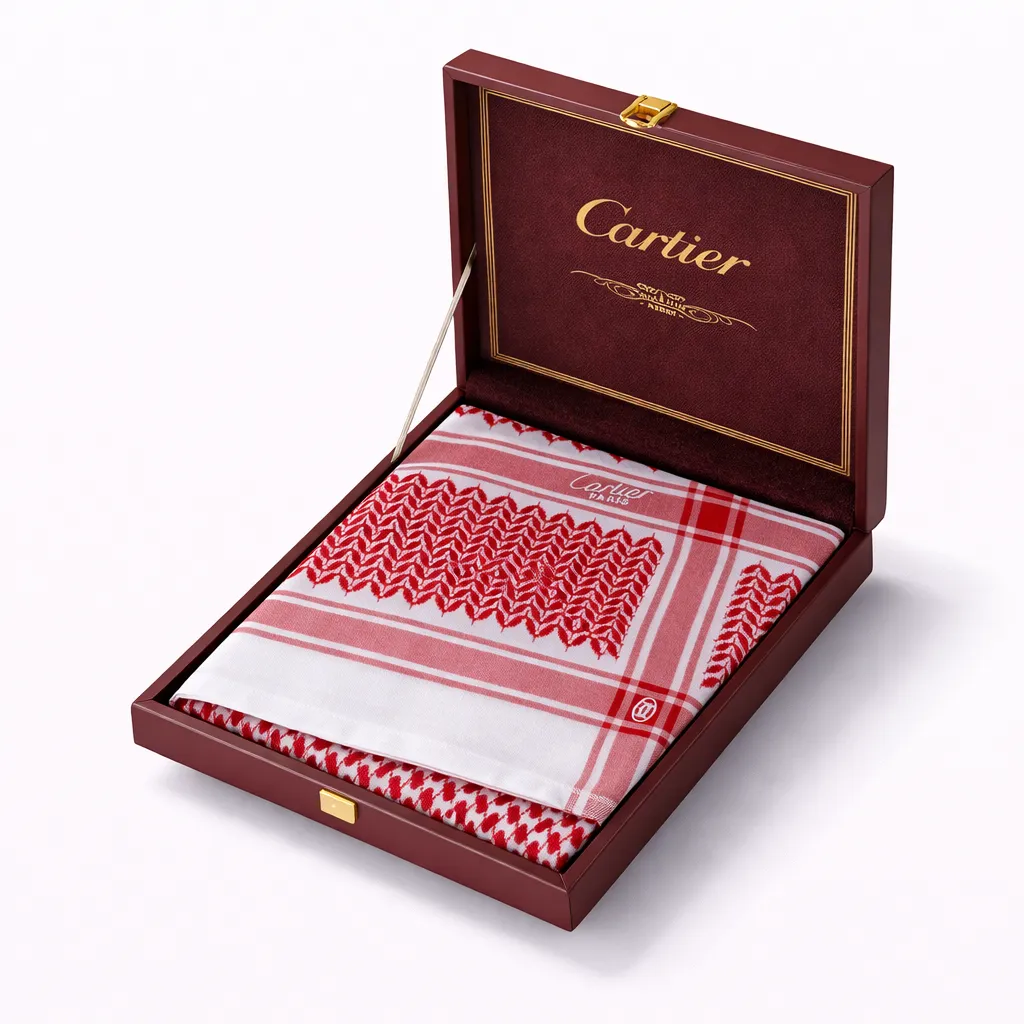 شماغ كارتير شعار أبيض إصدار   2026