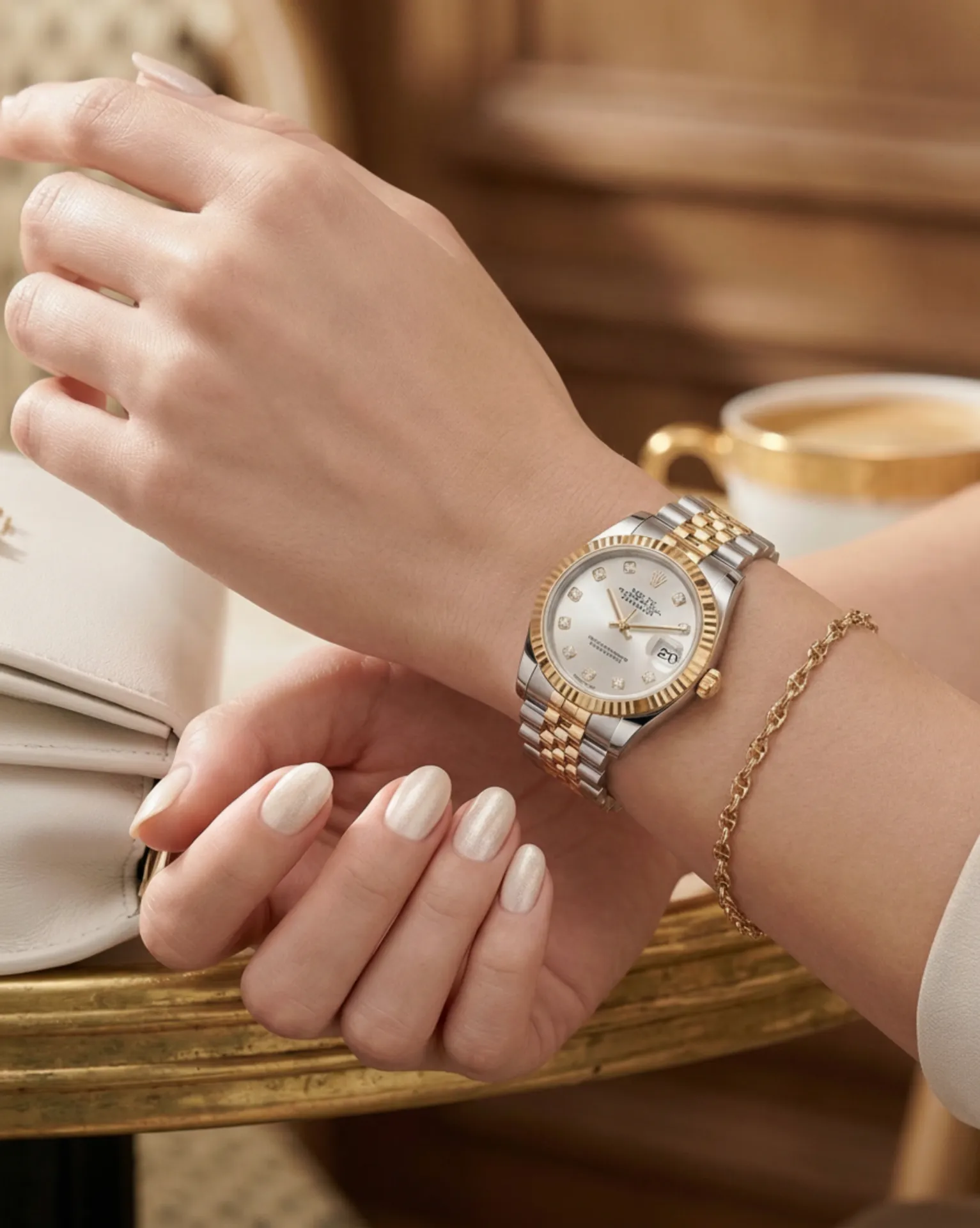 Rolex Datejust Oyster  Watch - ساعه رولكس ديت جست  أويستر ألماس - ساعات - صورة 2