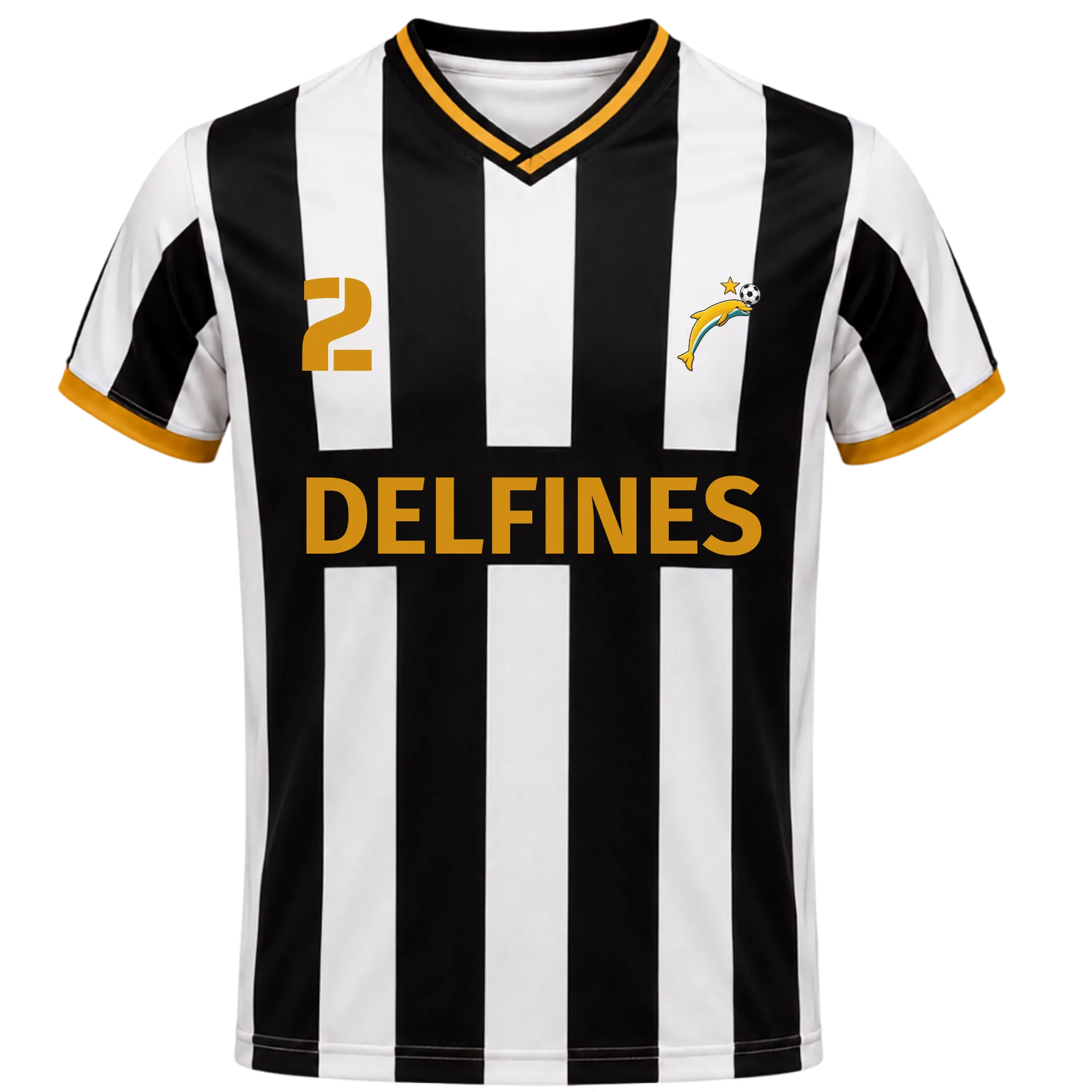 Camiseta Delfines | 26/27 - #2 - D. SUÁREZ Unisex Blanco+Negro hover