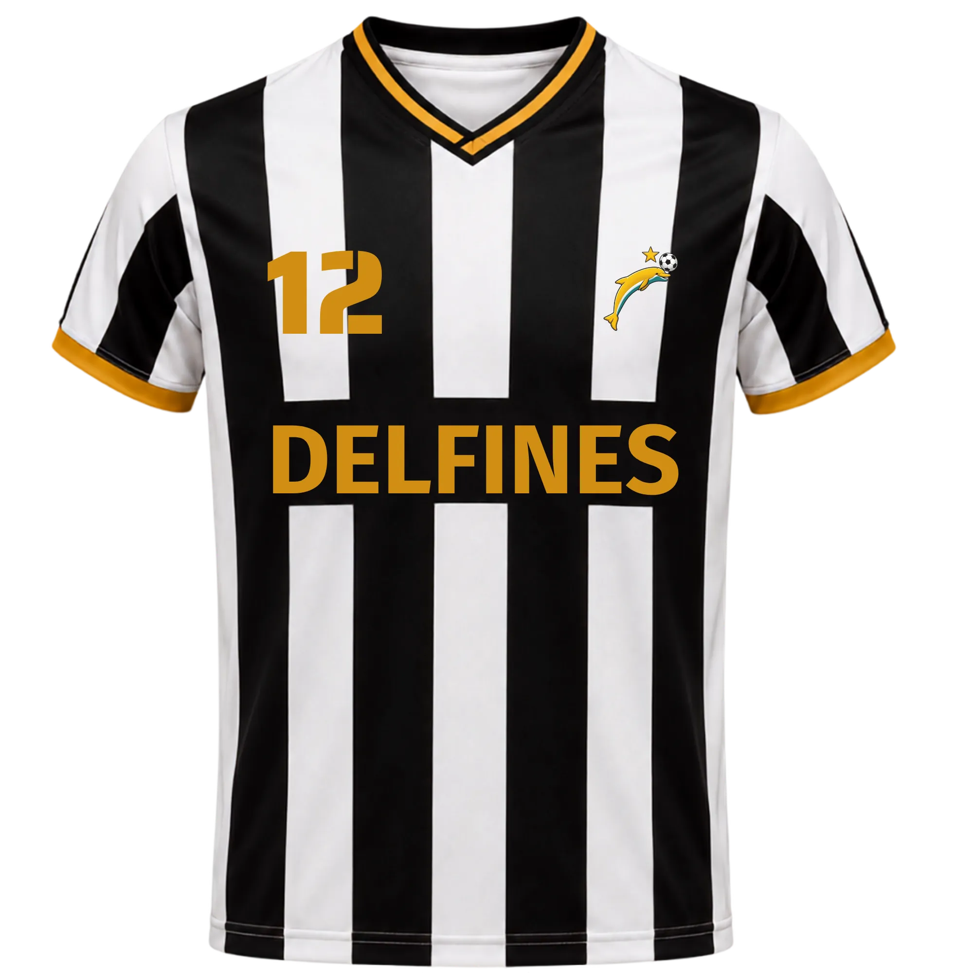 Camiseta Delfines | 26/27 - #12 - H. BÁEZ Unisex Blanco+Negro hover