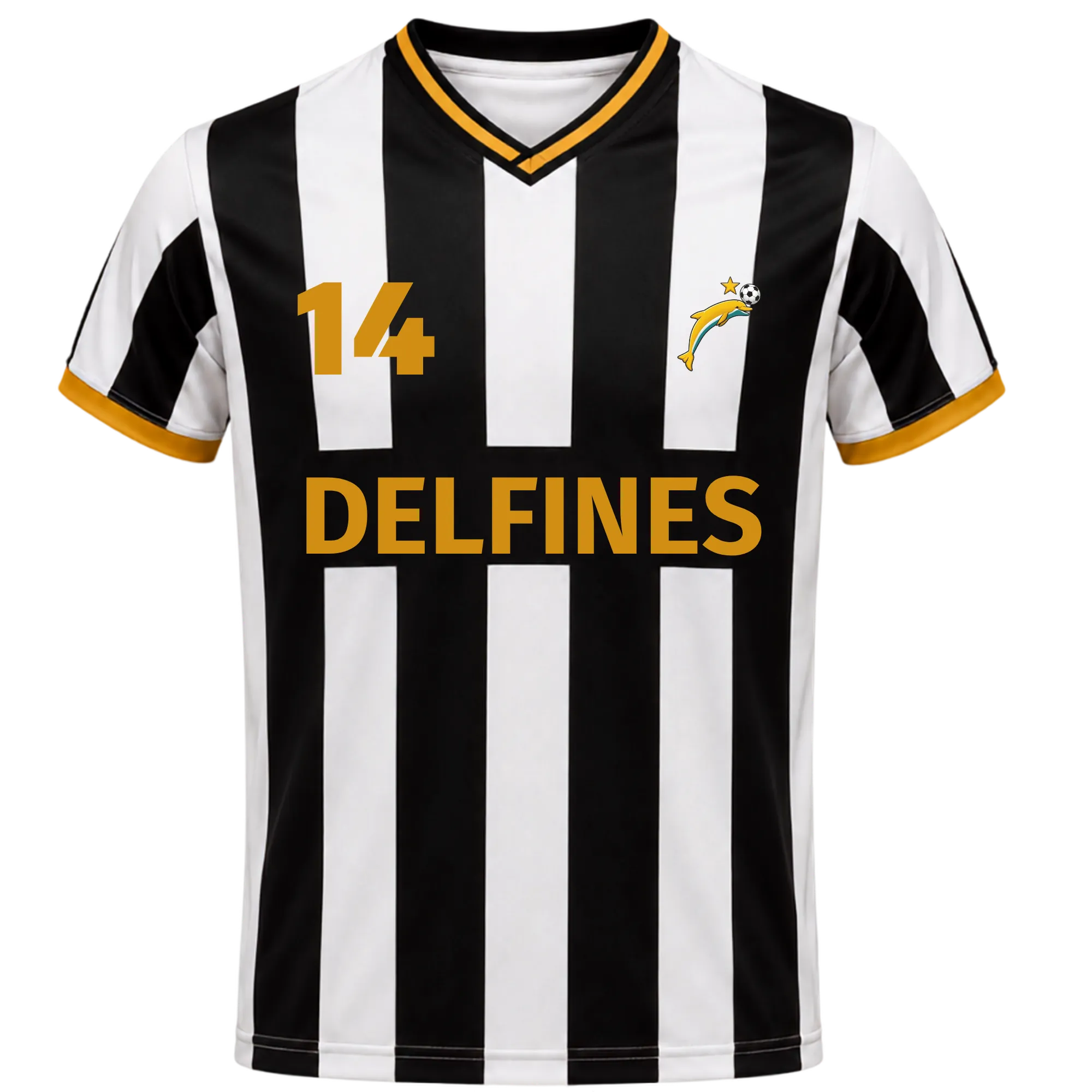 Camiseta Delfines | 26/27 - #14 - C. CAISALUIZA Unisex Blanco+Negro hover