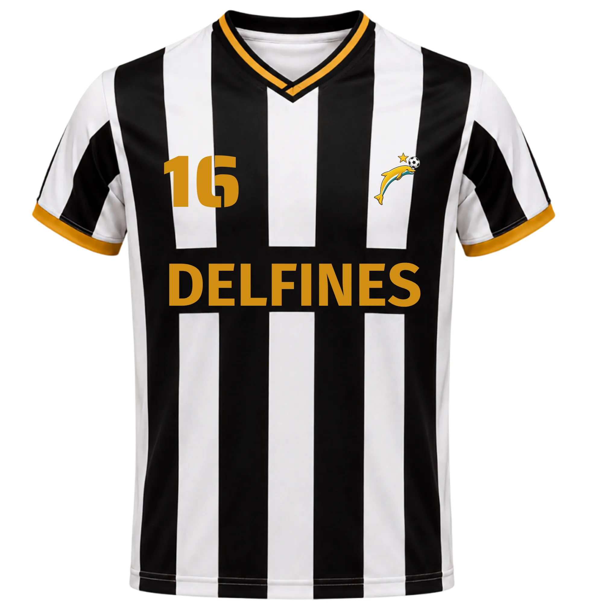 Camiseta Delfines | 26/27 - #16 - M. TEJADA Unisex Blanco+Negro hover
