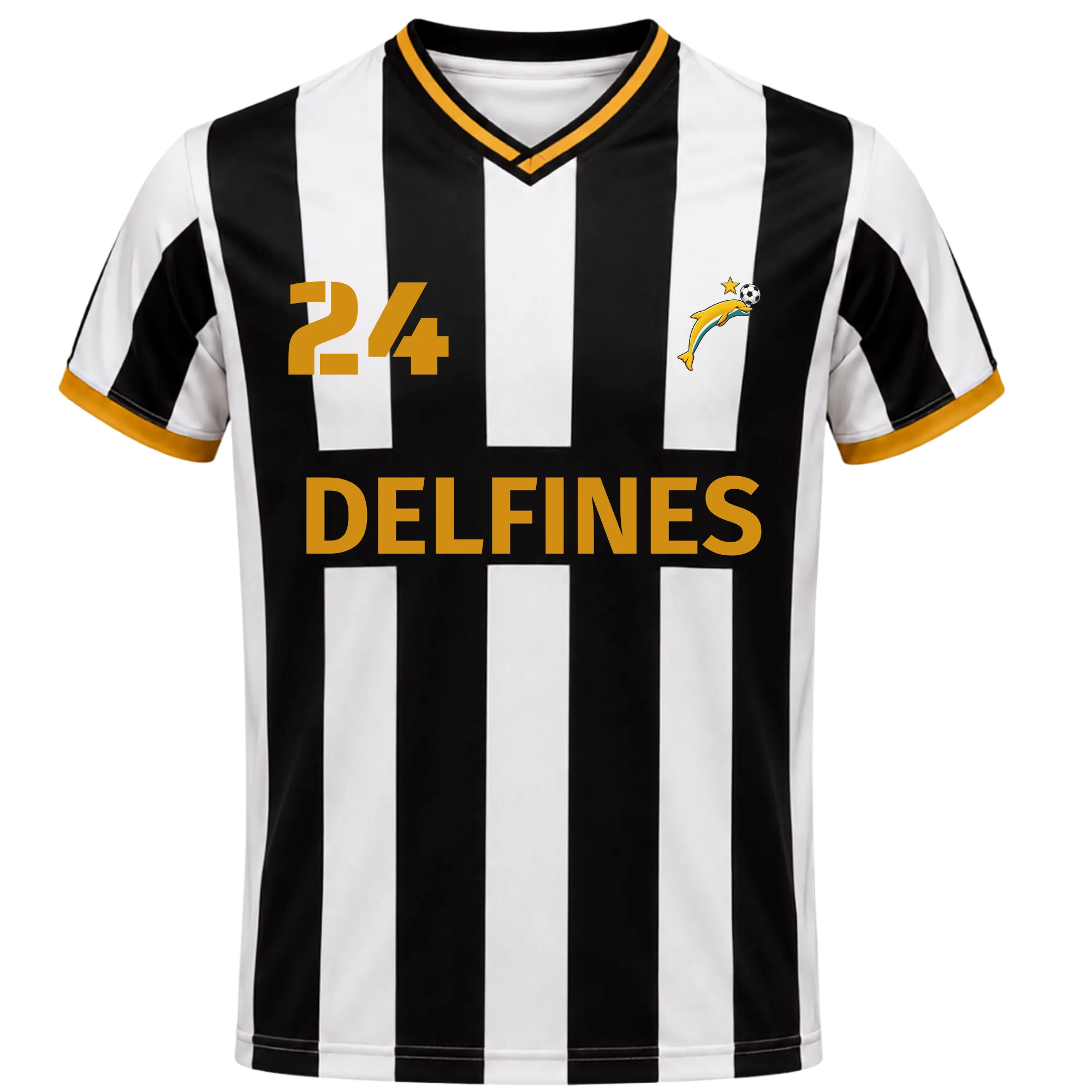 Camiseta Delfines | 26/27 - #24 - D. ORBE Unisex Blanco+Negro hover