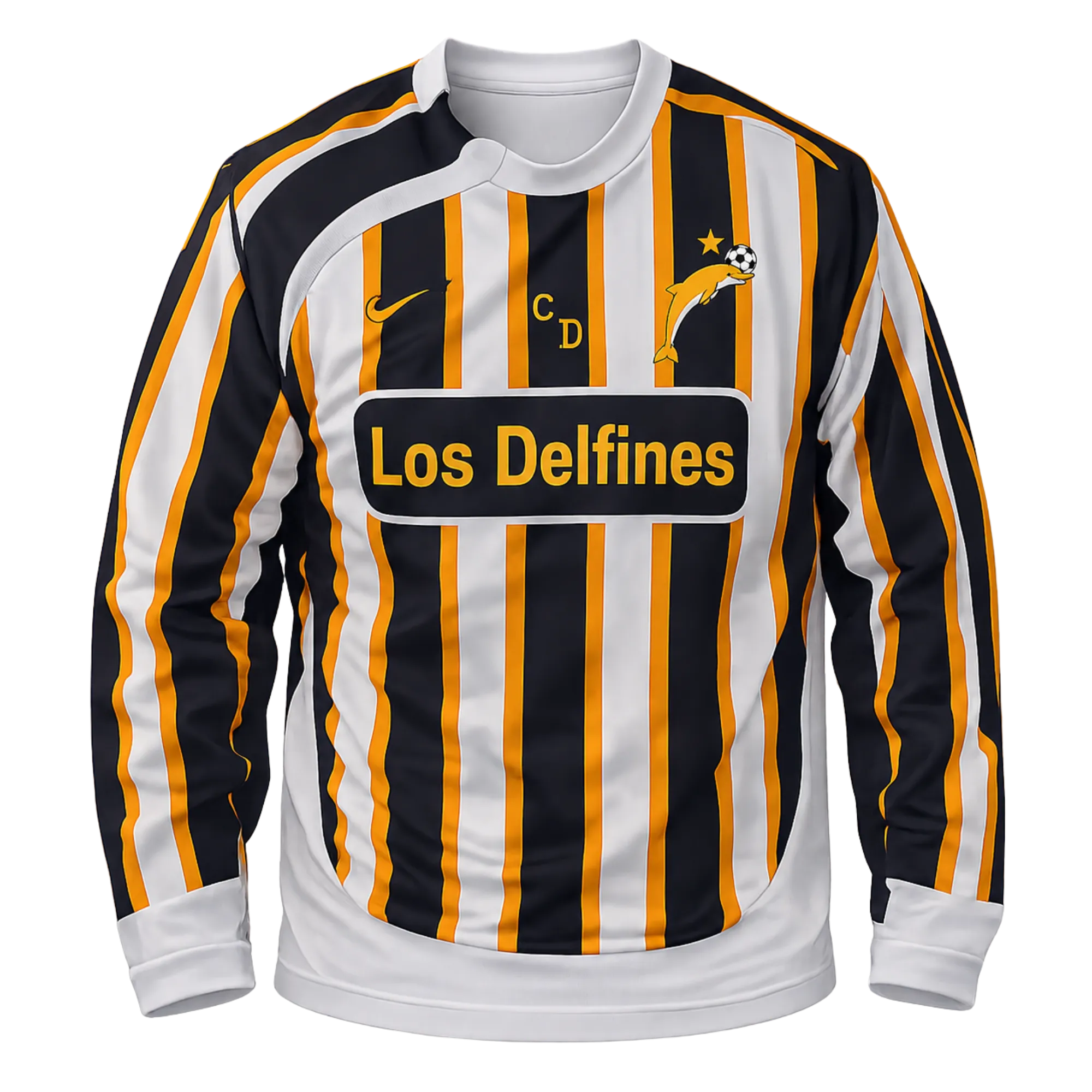 Camiseta Clásica Delfines | 06/07 - Unisex Blanco+Negro+Naranja