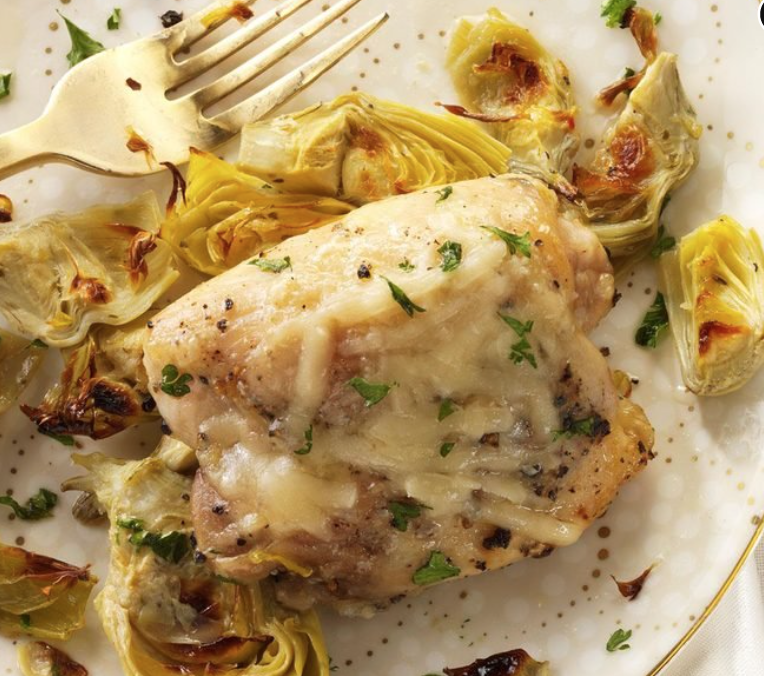 Broiled Chicken & Artichokes