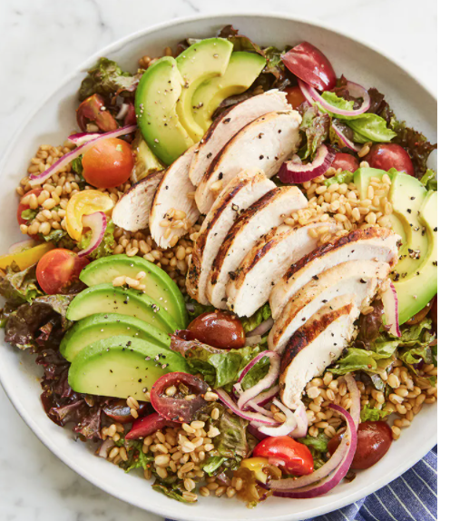 Grilled Lemon-Herb Chicken and Avocado Salad