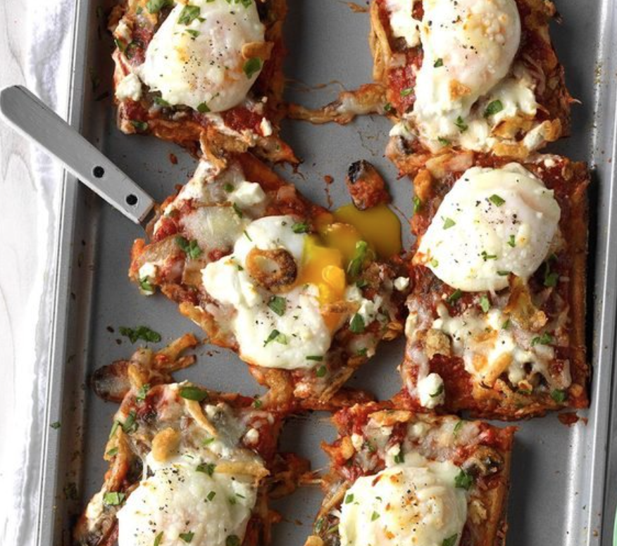 Overnight Baked Eggs Bruschetta