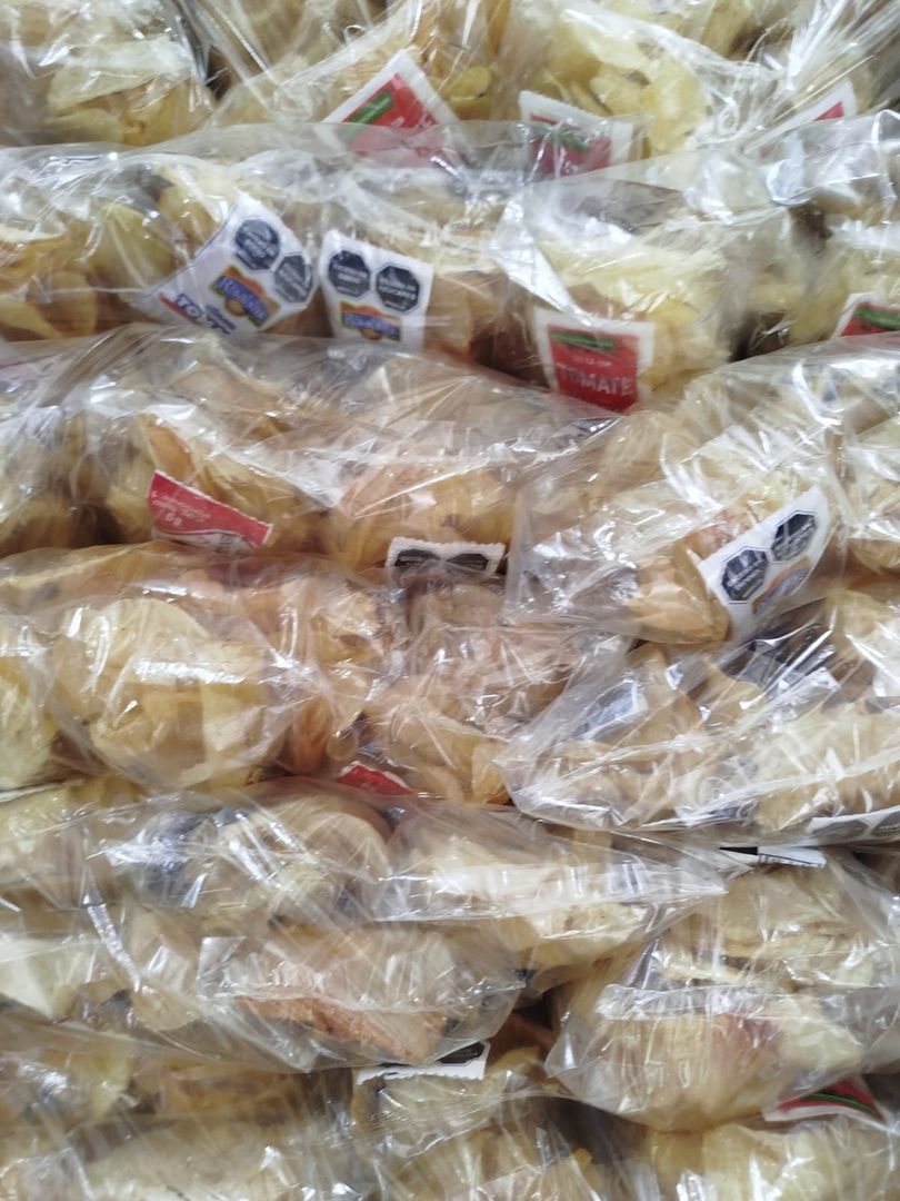papas transparentes con salsa