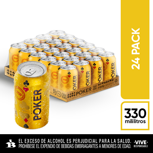 CERVEZA POKER LATA X 330 ML PACAX24UND