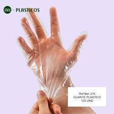 guante plastico paquete