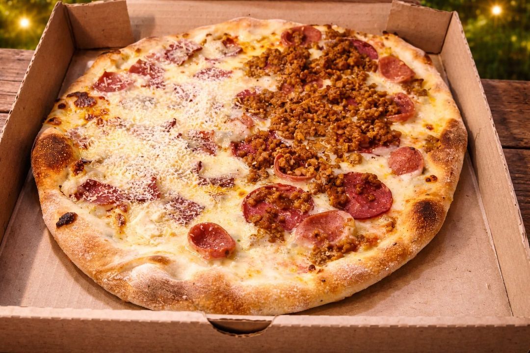 Pizza mixta  6 porciones selecciona  Dos Sabore