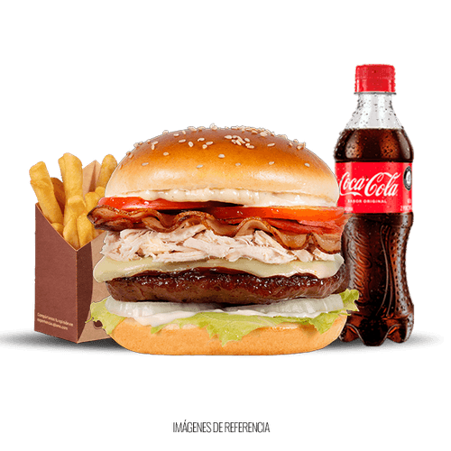 Combo Hamburguesa Pollo Desmechado