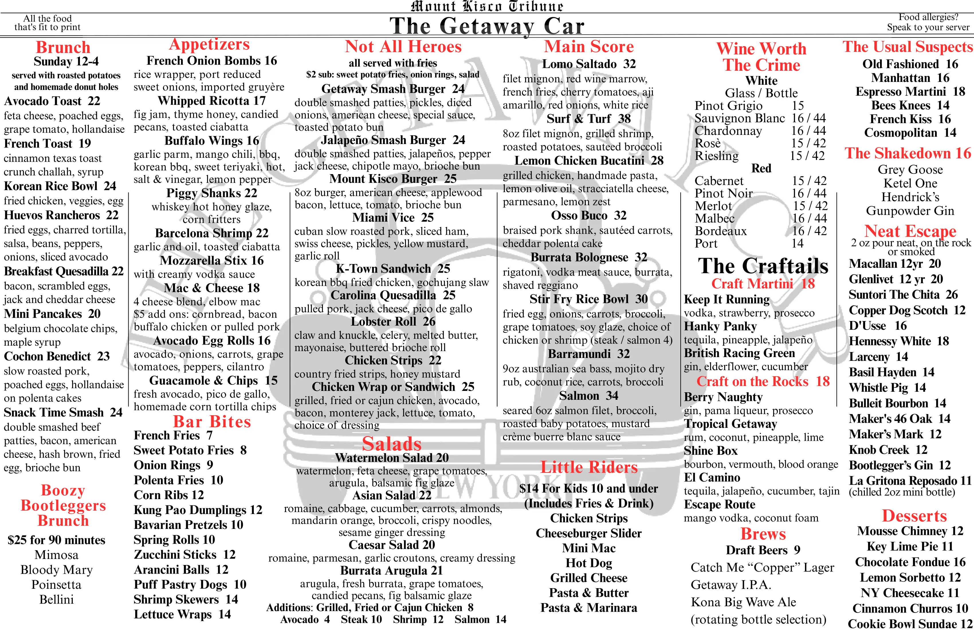 Menu July 2025