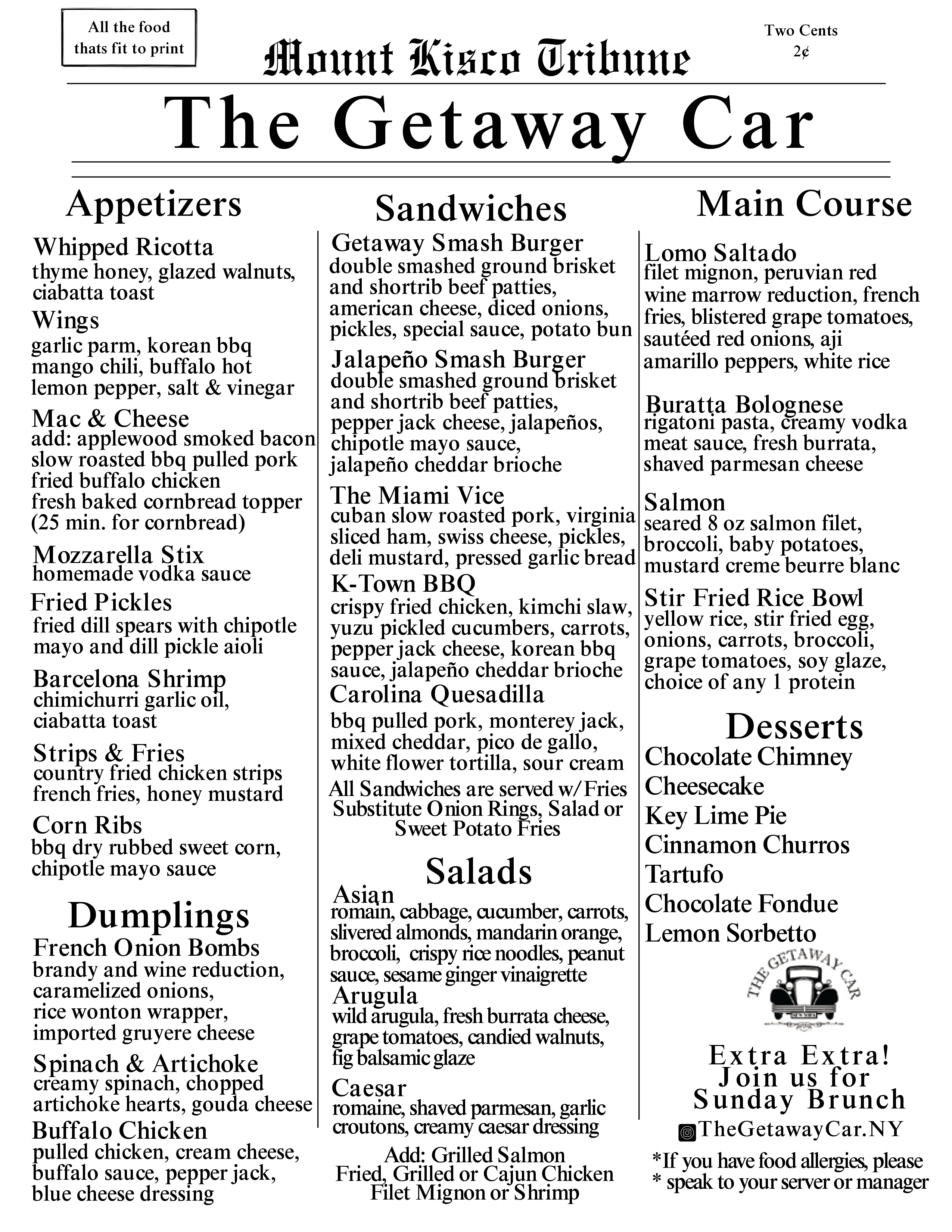Menu Page 1