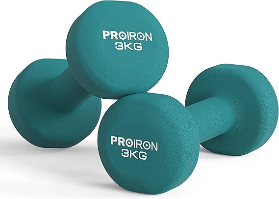 PROIRON Neoprene Dumbbells Weights Exercise & Fitness Dumbbells in 1kg 1.5kg 2kg 3kg 4kg 5kg 8kg 10kg Pair