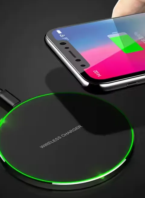 20W Wireless Fast Charger | Qi-Certified Mirror Surface Magnetic Charger for iPhone, Samsung, and All Qi Devices | Slim & Elegant | USB-C Input | LED Indicator