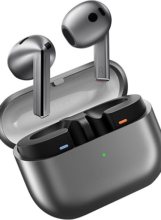 Samsung Galaxy Buds3, Silver, Wireless Bluetooth Earbuds with Adaptive EQ/ANC, Hi-Fi Sound, 360 Audio (UAE Version)